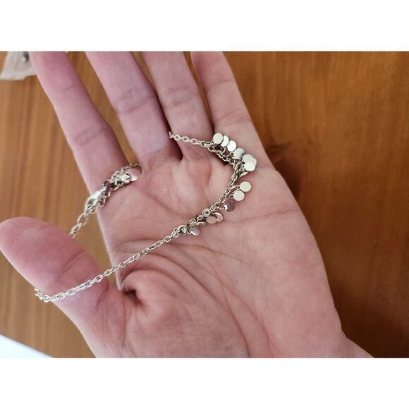 Panama Jack silver chain dangle bracelet & slip on faux turquoise rock bead - Picture 4 of 4